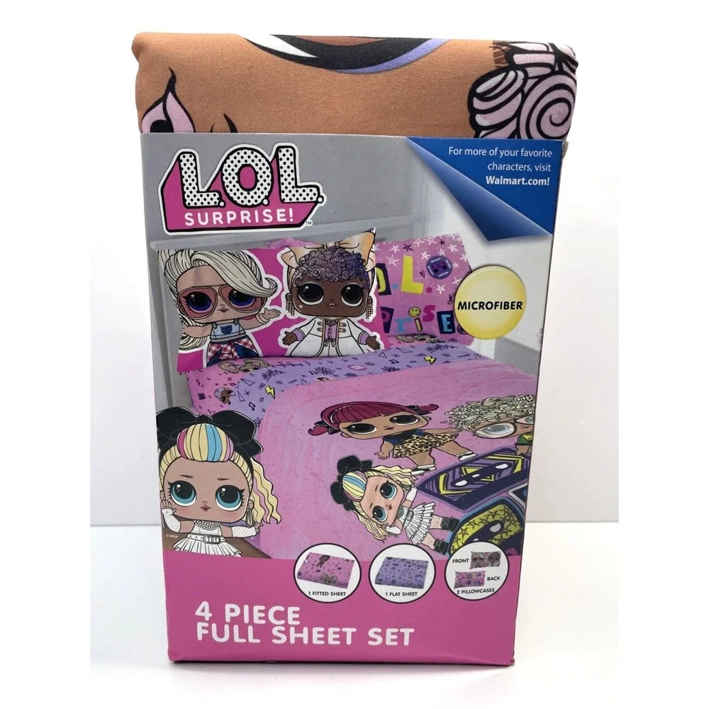 LOL Surprise! FULL Microfiber Sheet Set Soft Remix Super Soft 4 Piece Set‎ NEW